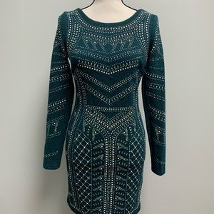 NWT FASHION NOVA DEVOTED TO YOU DRESS STUDDED BODYCON DRESS MEDIUM